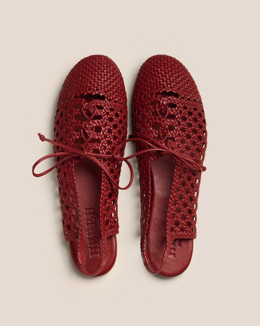 SARDANA - Lace-up Woven Slingback Sandal