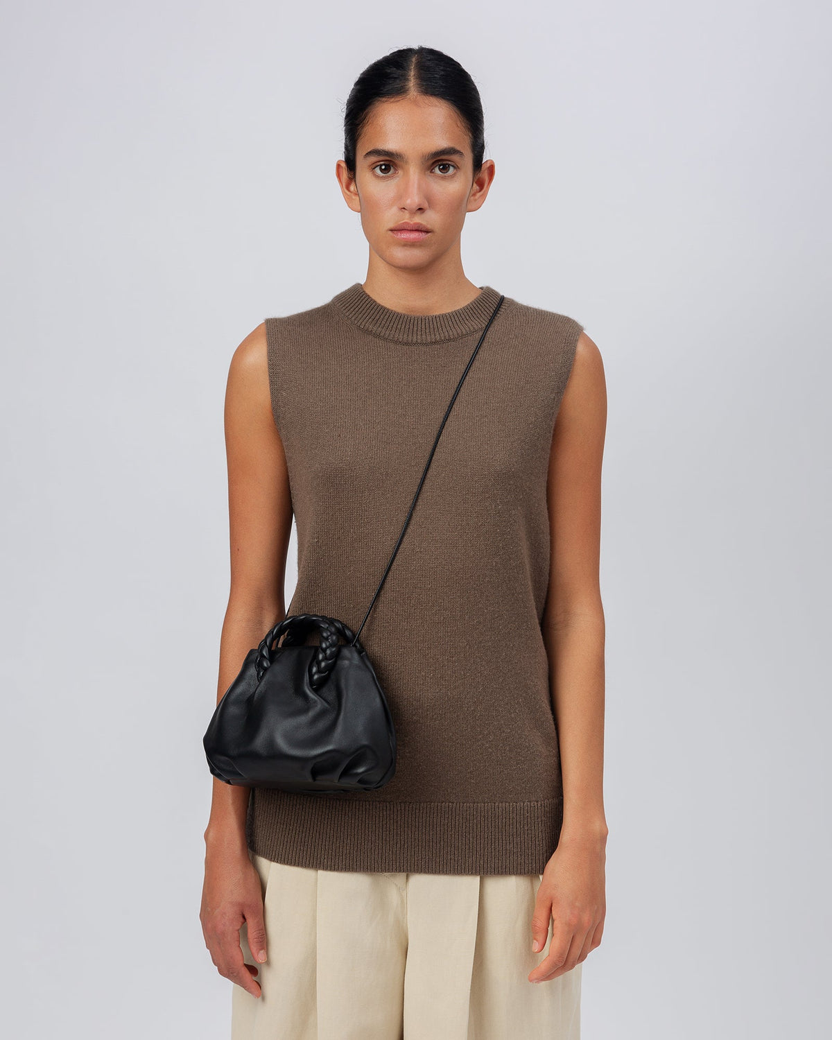 BOMBON - Plaited-handle Leather Handbag