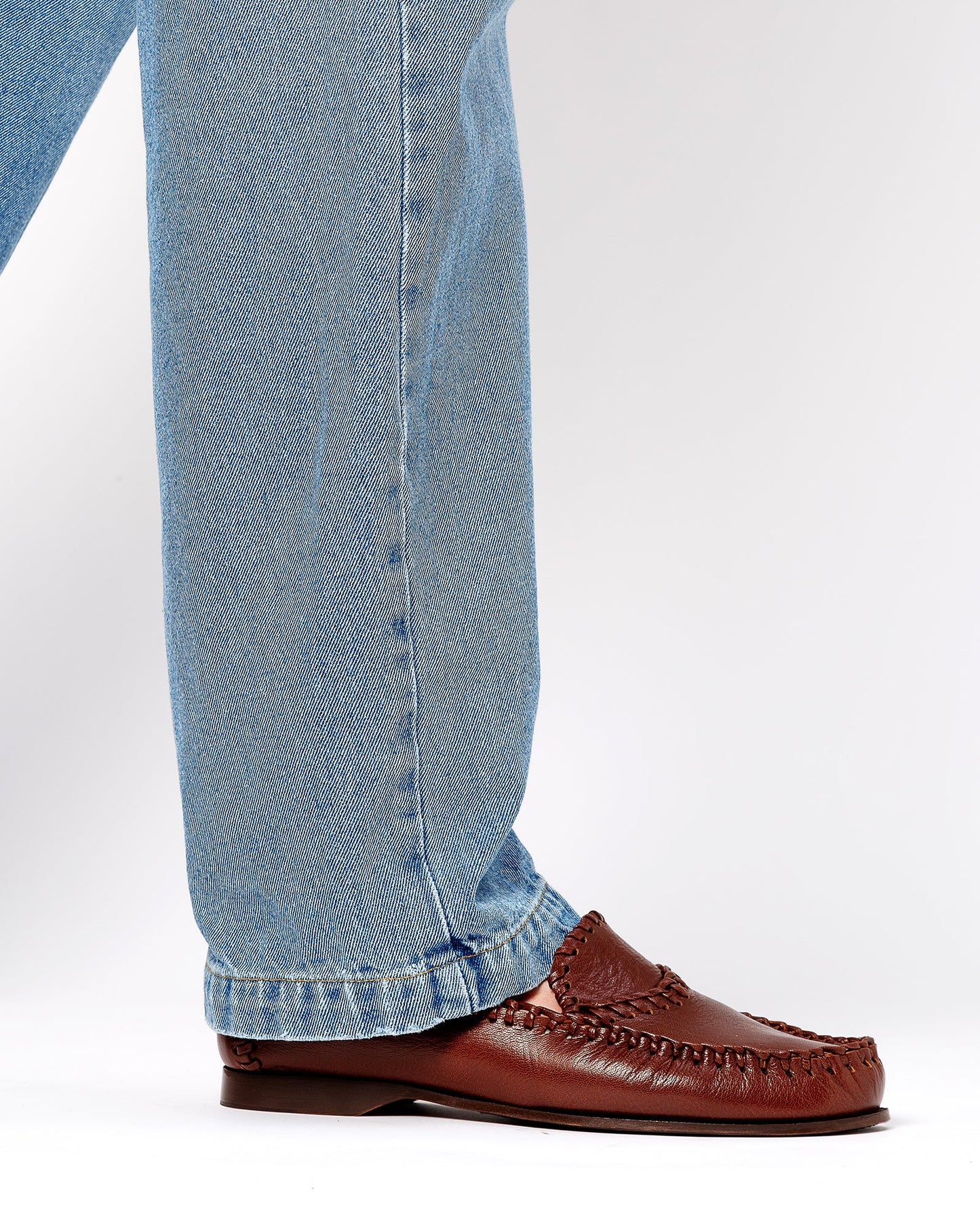 SASTRE SUPPLE SHINY - Men's Braided Seams Slip-On Loafer