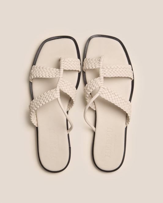 LINA WOVEN - Strappy Toe-Post Sandal