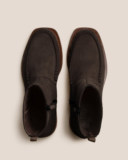 ANDREU SUEDE - Low-calf Zipped Boot