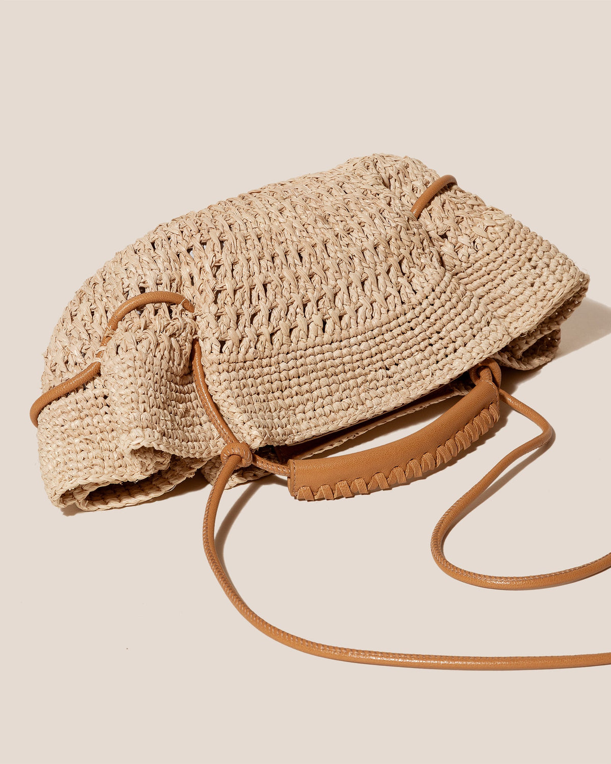 ARTA MINI CROCHET RAFFIA - Pleated Crossbody Bag