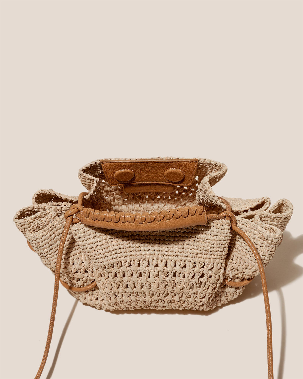 ARTA MINI CROCHET RAFFIA - Pleated Crossbody Bag