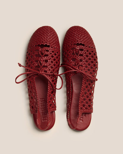 SARDANA - Lace-up Woven Slingback Sandal