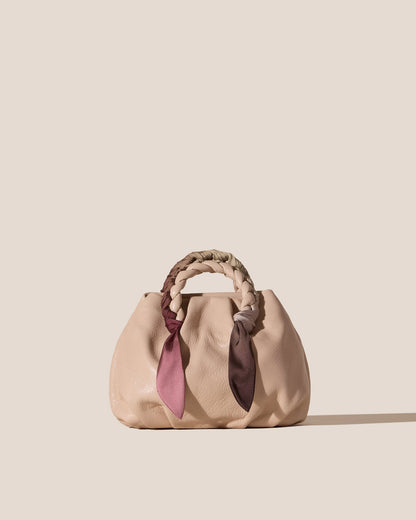 BOMBON FOULARD - Plaited-handle Leather Handbag