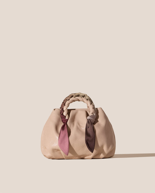 BOMBON FOULARD - Plaited-handle Leather Handbag