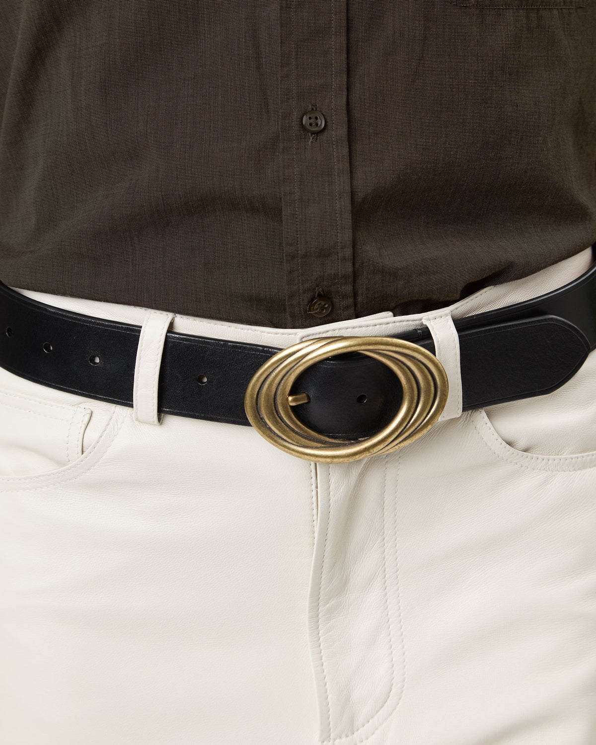 ESPIRAL - Interlaced Oval Buckle Belt