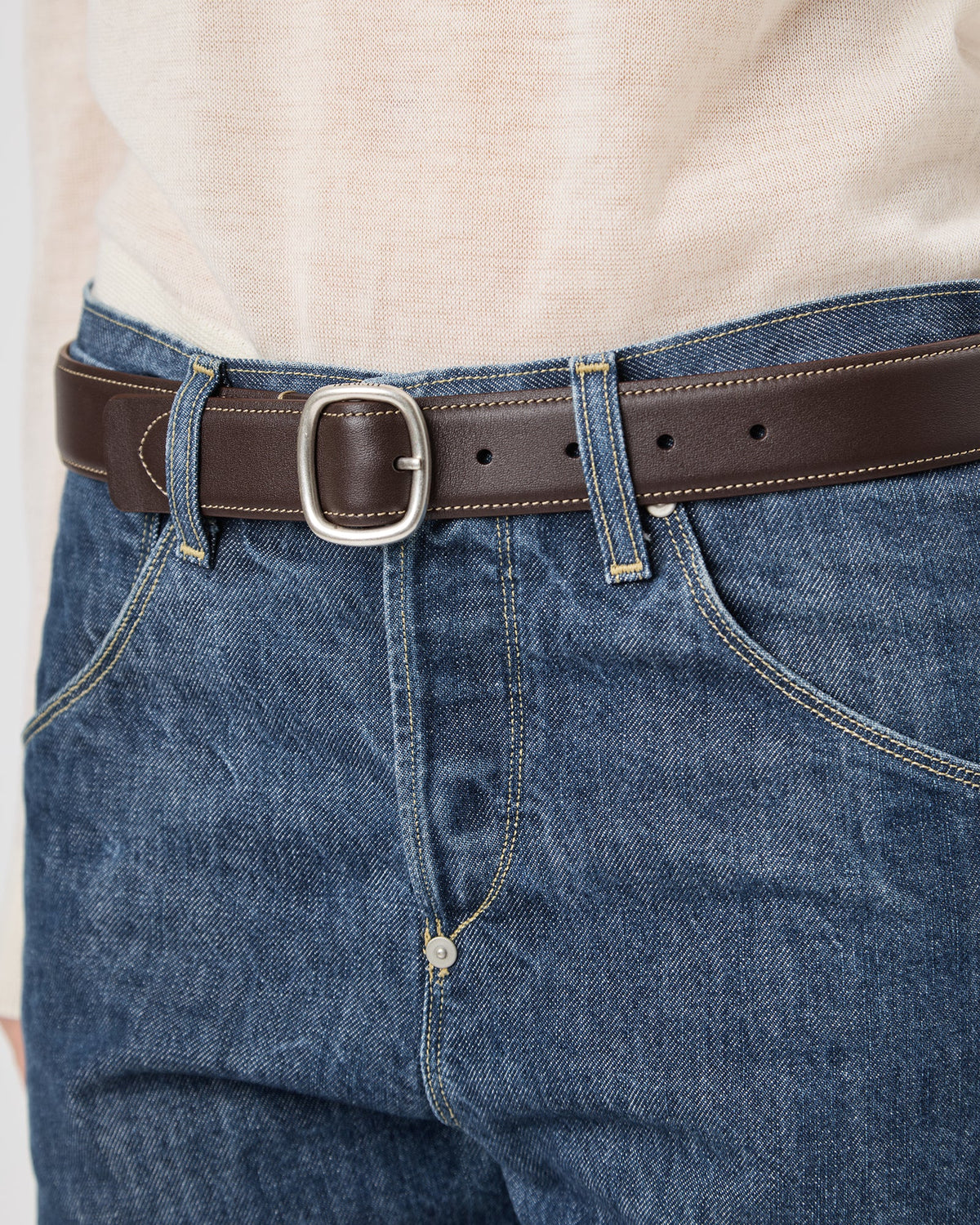 LLIS SUEDE - Stitched Detail Belt