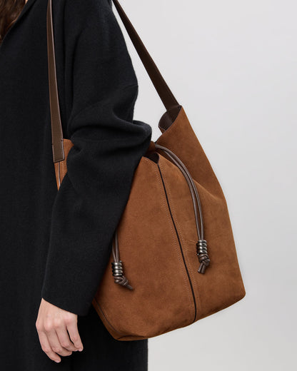 RIBA SUEDE - Bucket Shoulder Bag