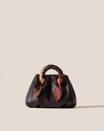 BOMBON FOULARD - Plaited-handle Leather Handbag
