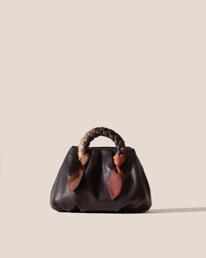 BOMBON FOULARD - Plaited-handle Leather Handbag