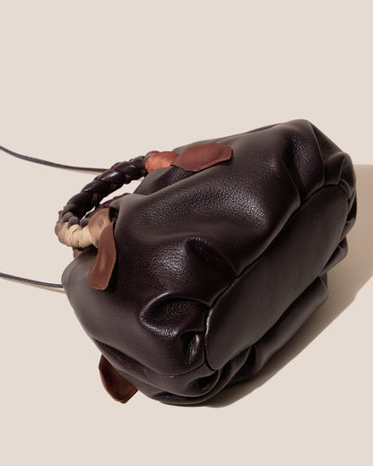 BOMBON FOULARD - Plaited-handle Leather Handbag