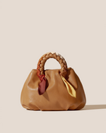 BOMBON M FOULARD - Medium Plaited-handle Leather Handbag