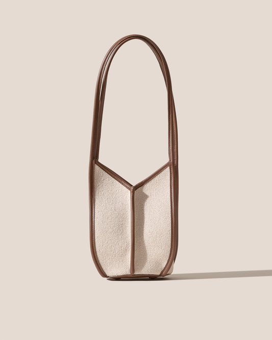 CALELLA BUCKET CANVAS - Leather-trimmed Shoulder Bag