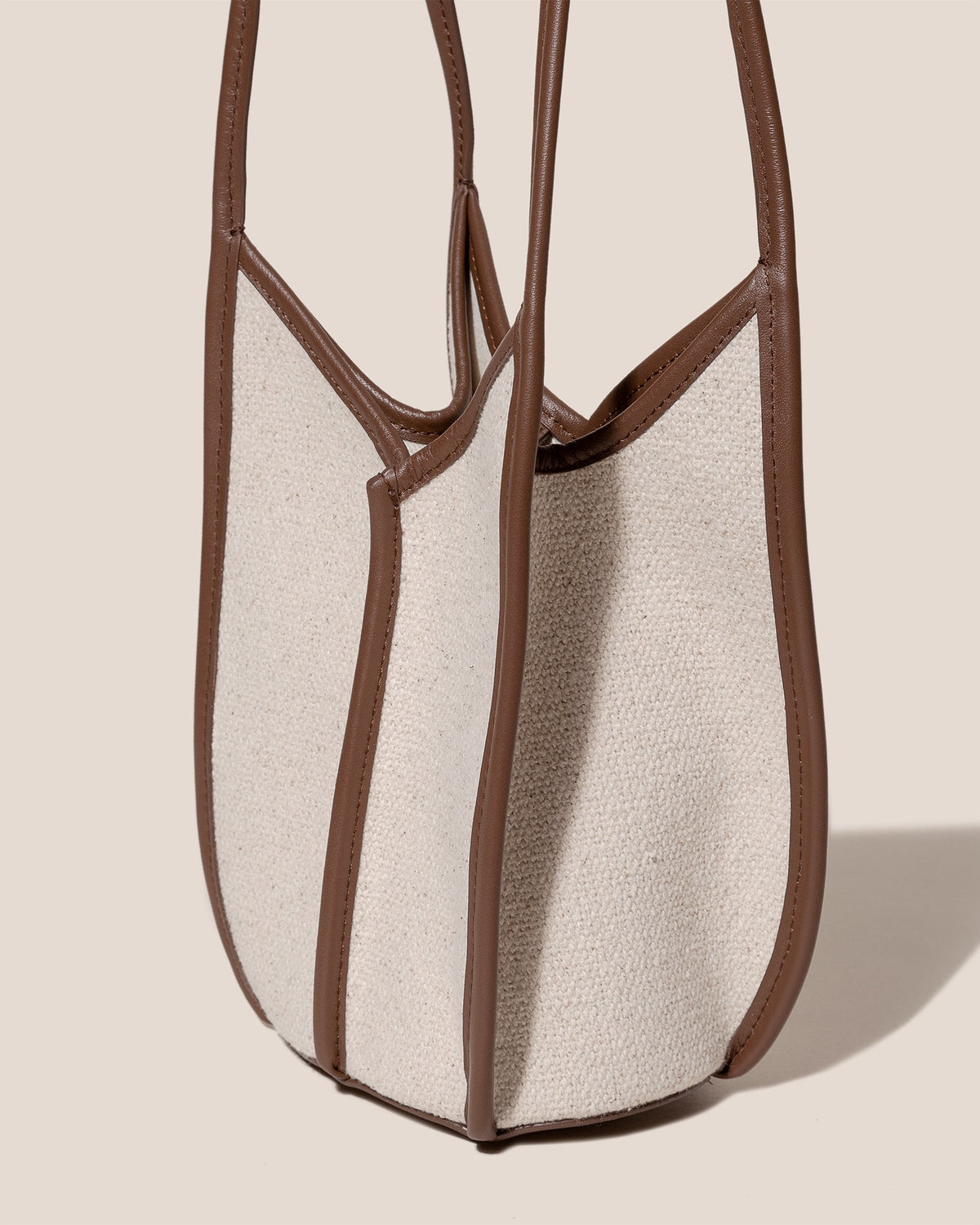 CALELLA BUCKET CANVAS - Leather-trimmed Shoulder Bag