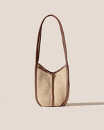 CALELLA BUCKET SOFT RAFFIA - Leather-trimmed Shoulder Bag