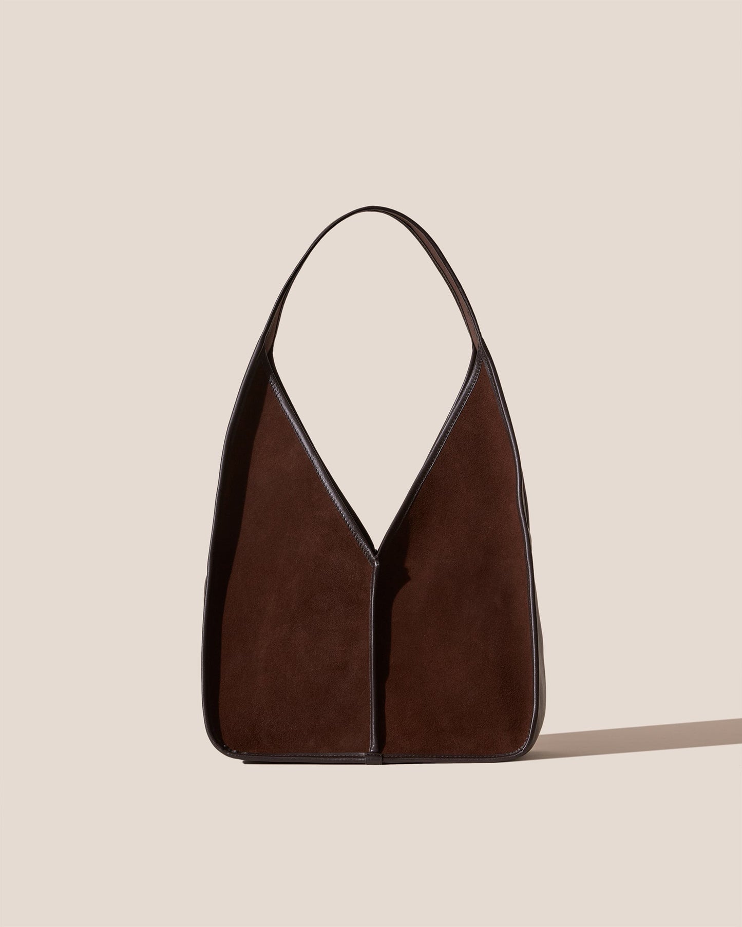 CALELLA HOBO SUEDE - Leather-trimmed Shoulder Bag