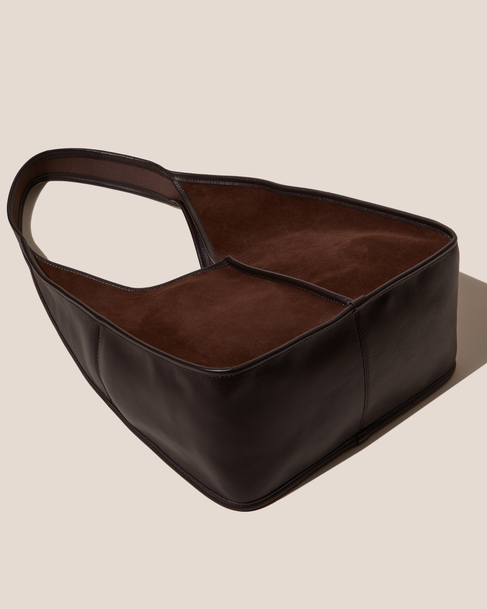 CALELLA HOBO SUEDE - Leather-trimmed Shoulder Bag