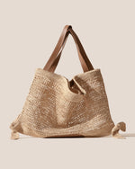 CADOR RAFFIA MESH - Slouchy Shoulder Bag
