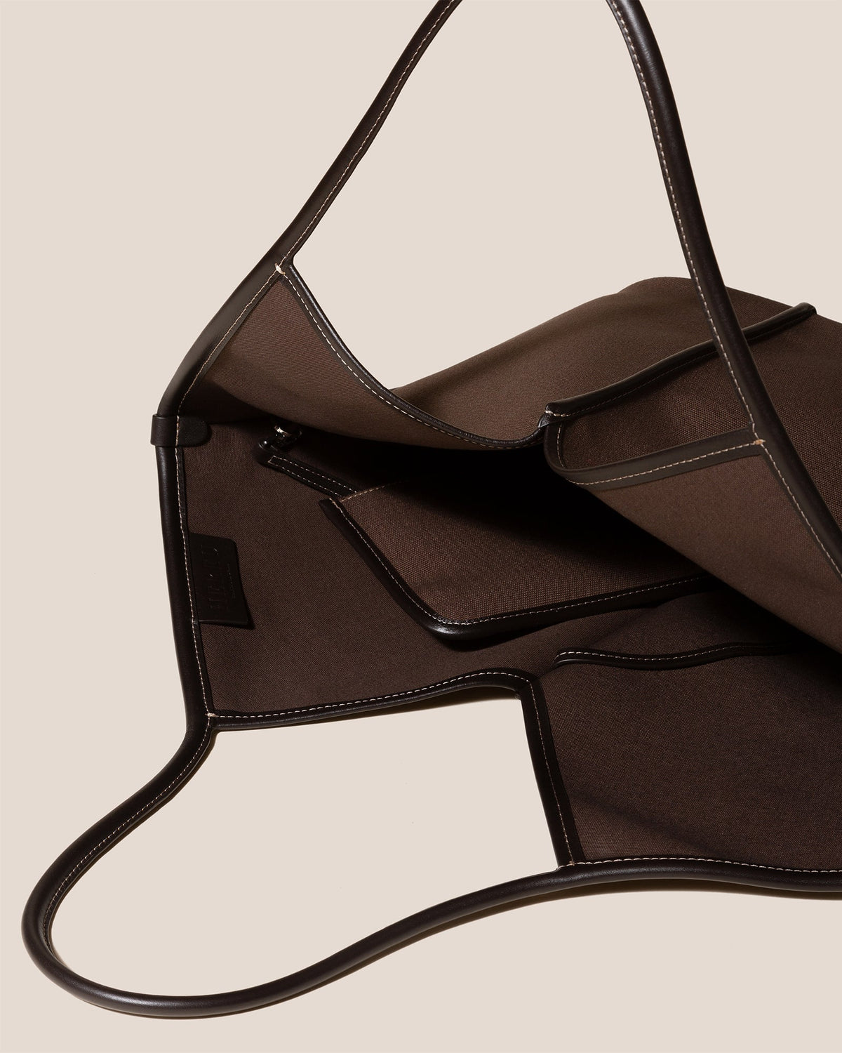 CALELLA - Leather-trimmed Organic Cotton Tote Bag