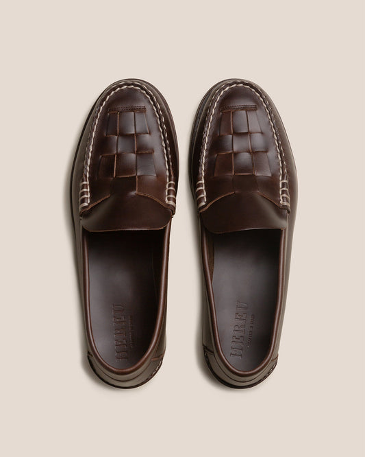 NOMBELA VEG TAN - Men's Interwoven Detail Slip-On Loafer