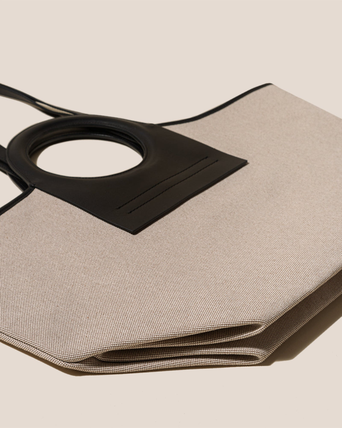 CALA S - Leather-trimmed Canvas Tote Bag