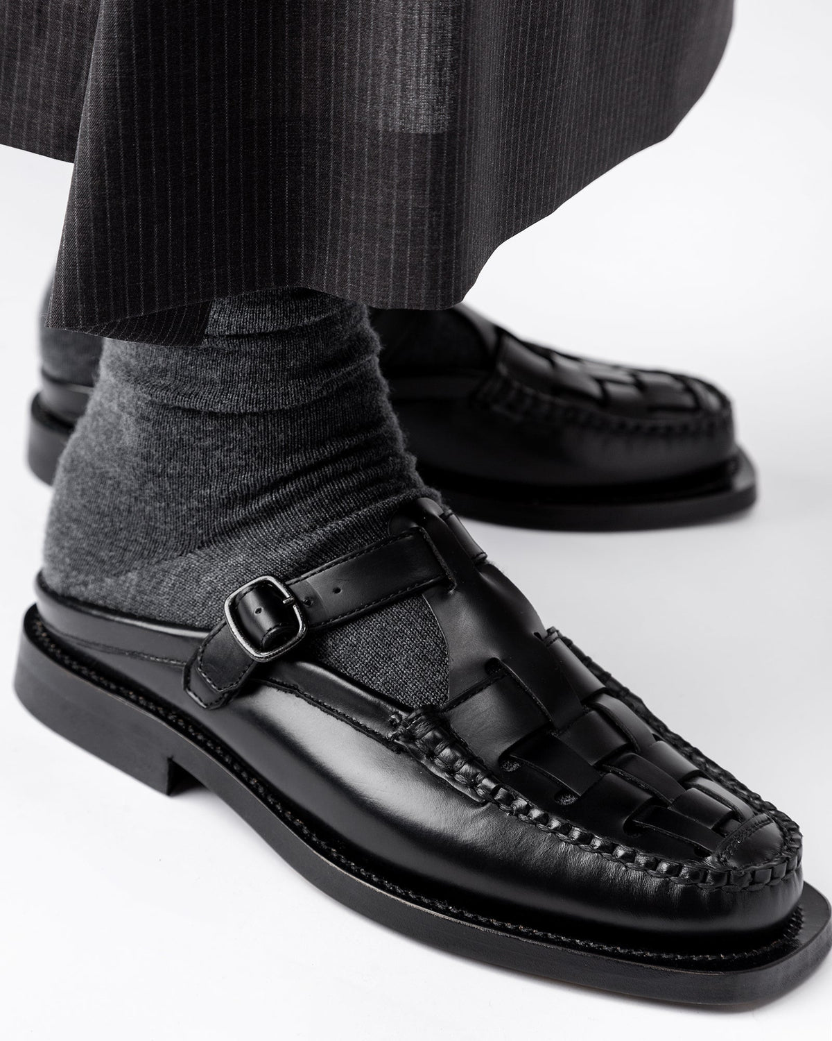 BONELL - FOR ALL - Woven T-bar Mule Loafer