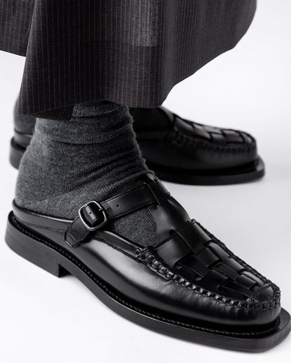 BONELL - Woven T-bar Mule Loafer