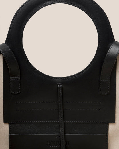 CALA L - Leather-trimmed Canvas Tote Bag