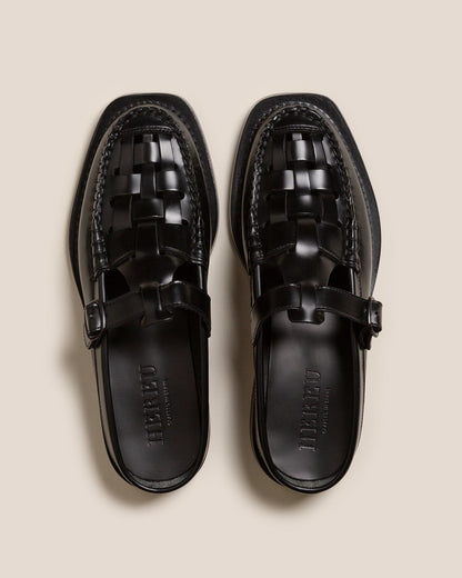 BONELL - Woven T-bar Mule Loafer
