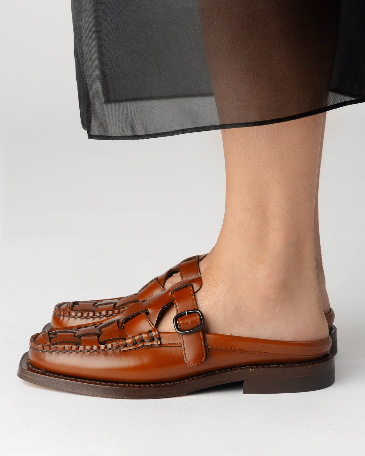 BONELL - Woven T-bar Mule Loafer