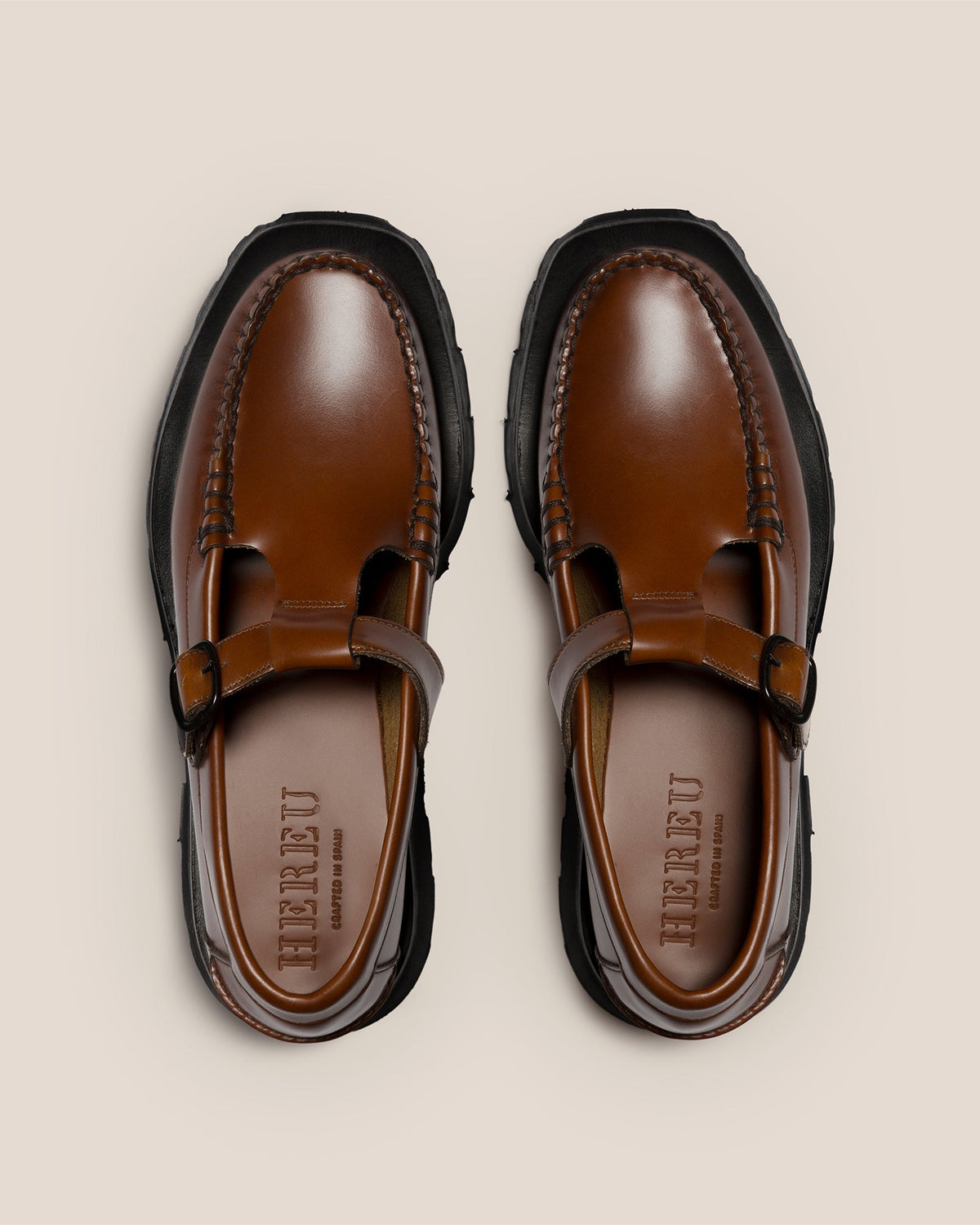 ALBER SPORT - Men's Tread Sole T-Bar Loafer