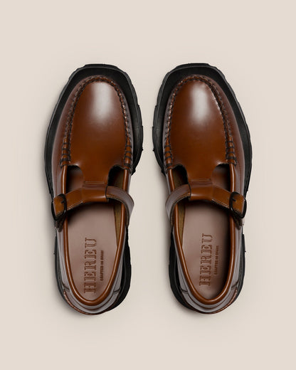 ALBER SPORT - Men's Tread Sole T-Bar Loafer