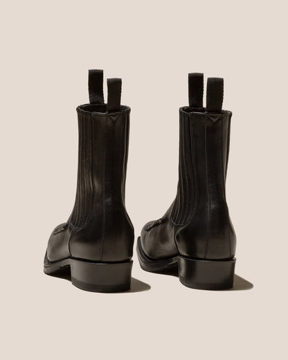 AGULLA - Men's Square-Toe Braided Detail Chelsea Boot