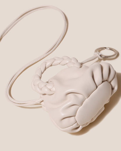 BOMBON MINI PURSE - Plaited-Handle Leather Keychain Purse