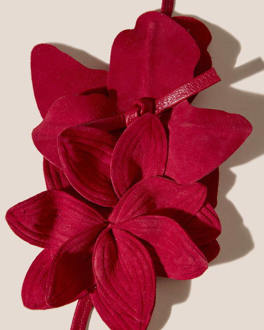 COROLA - Flower Charm with Leather Strap