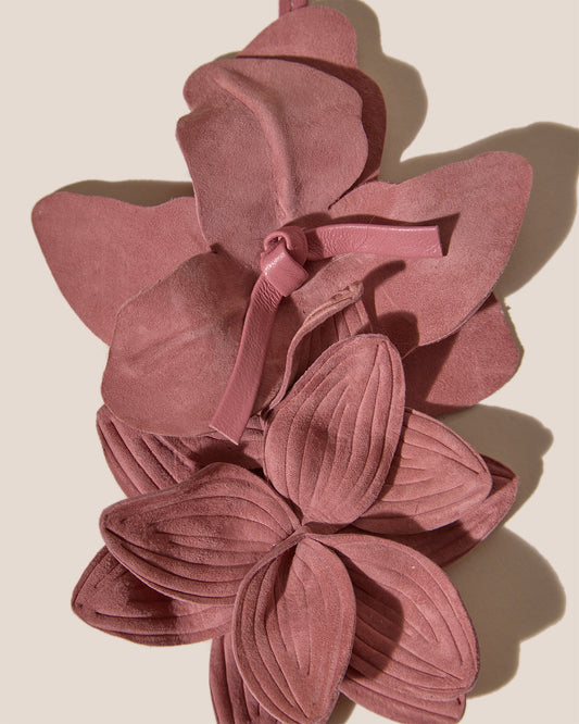 COROLA - Flower Charm with Leather Strap