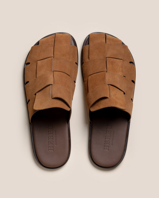 DIRA SLIM SUEDE - Men's Interwoven Mule