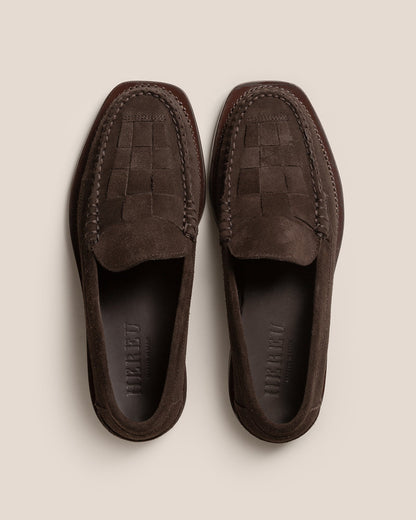 NOMBELA SUEDE - Interwoven Detail Slip-On Loafer