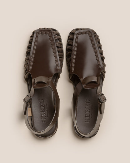 ALARO - Men's Square-Toe T-bar Sandal