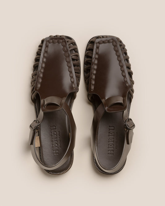 ALARO - Men's Square-Toe T-bar Sandal