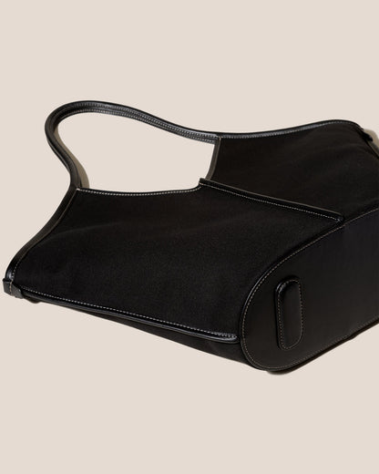 CALELLA - Leather-trimmed Organic Cotton Tote Bag