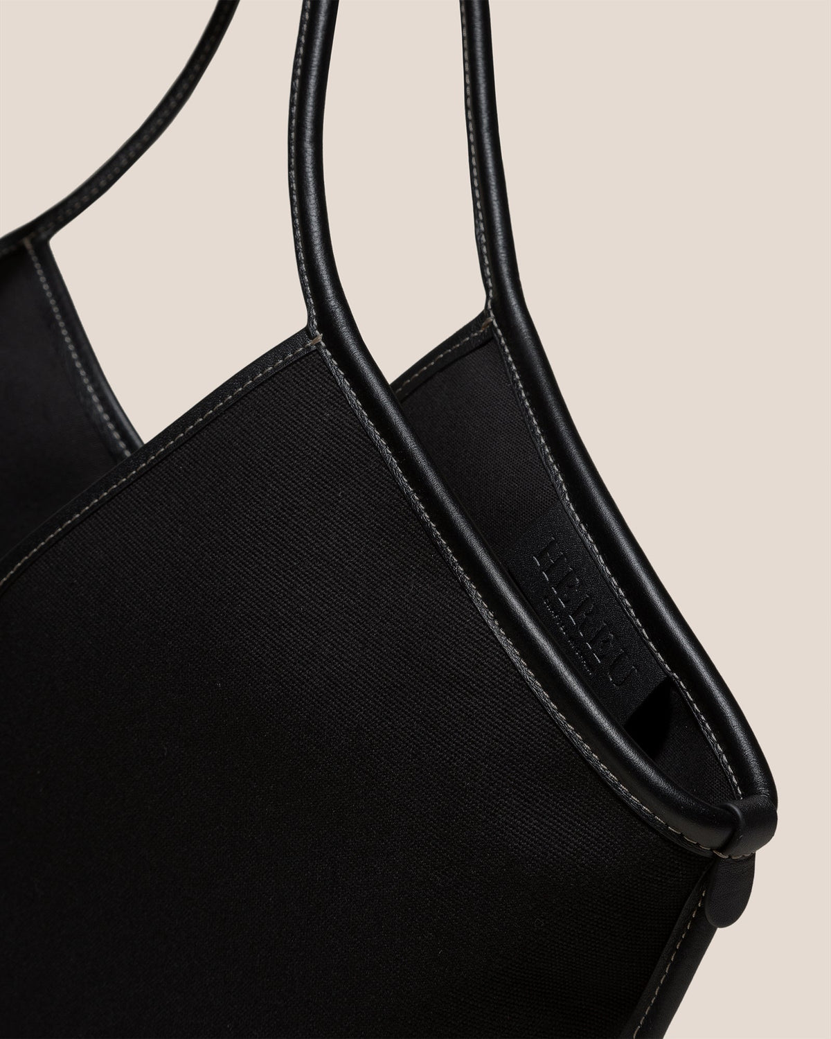 CALELLA - Leather-trimmed Organic Cotton Tote Bag