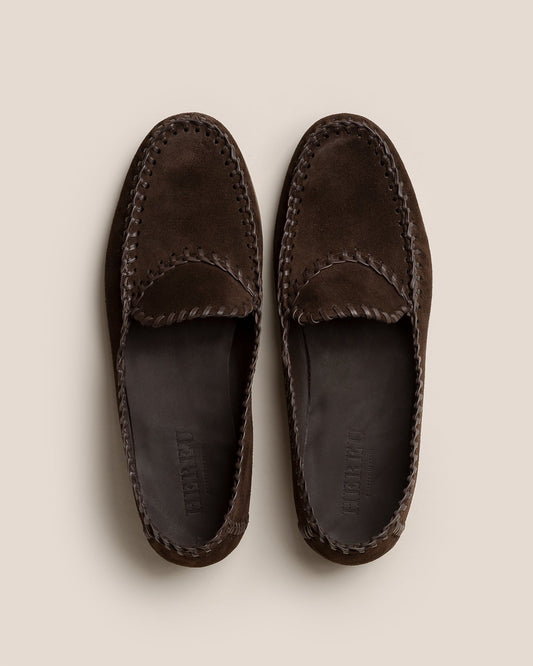 SASTRE SUEDE - Men's Braided Seams Slip-on Loafer