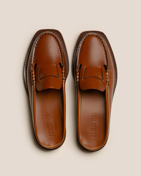 SINEU MULE - Interlaced Detail Slip-On Mule Loafer