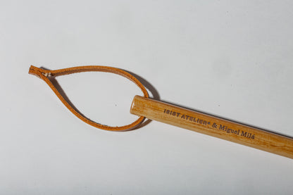 ESPANTAMOSCAS - Leather and Bamboo Fly Swatter by Miguel Milá