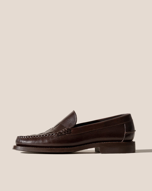 NOMBELA WAXED - Men's Interwoven Detail Slip-On Loafer