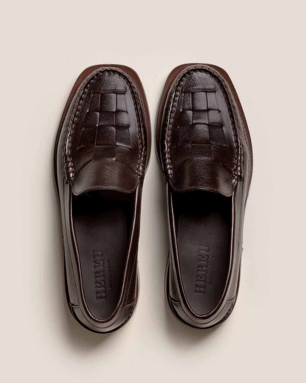 NOMBELA WAXED - Men's Interwoven Detail Slip-On Loafer