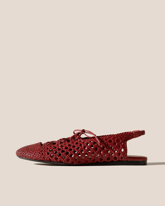 SARDANA - Lace-up Woven Slingback Sandal