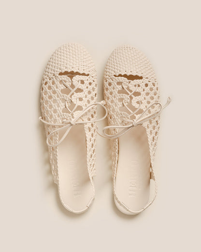 SARDANA - Lace-up Woven Slingback Sandal